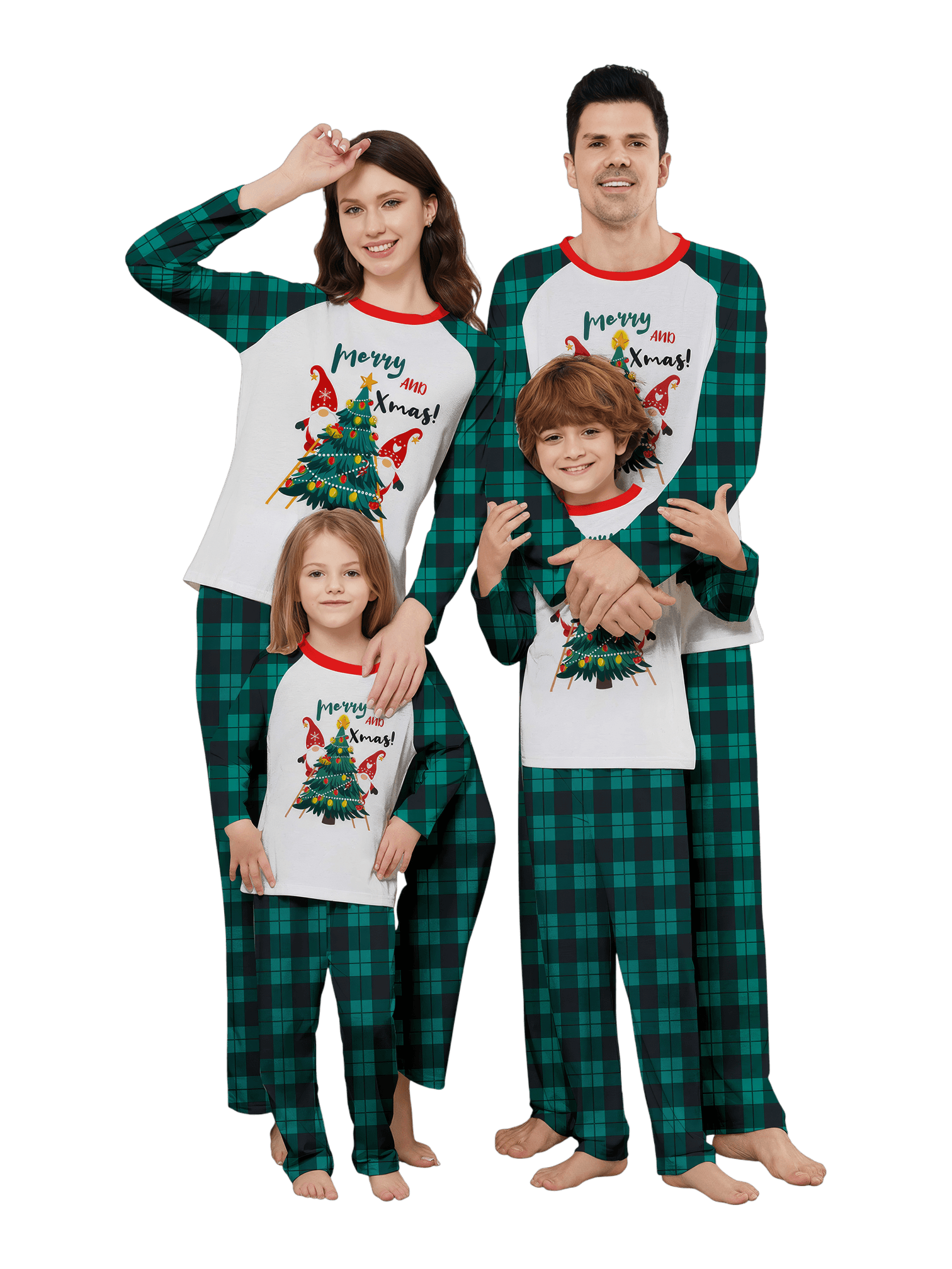 Christmas tree decorated by elves, printed “Merry Christmas”