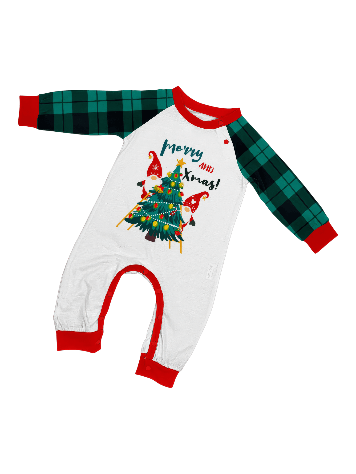Christmas tree decorated by elves, printed “Merry Christmas”