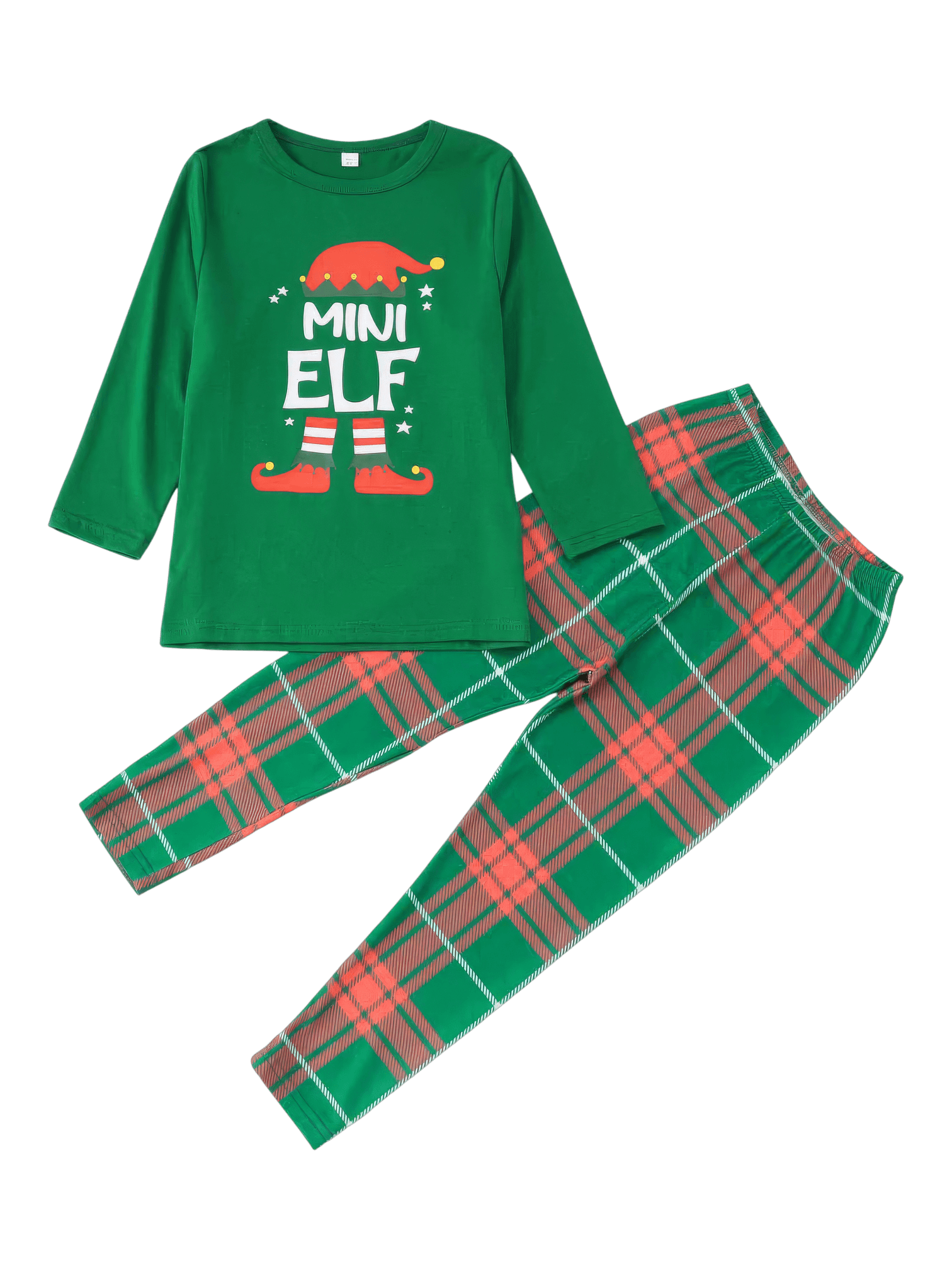 Elf Weihnachtspyjamas Familie, Paar, irisches Karo