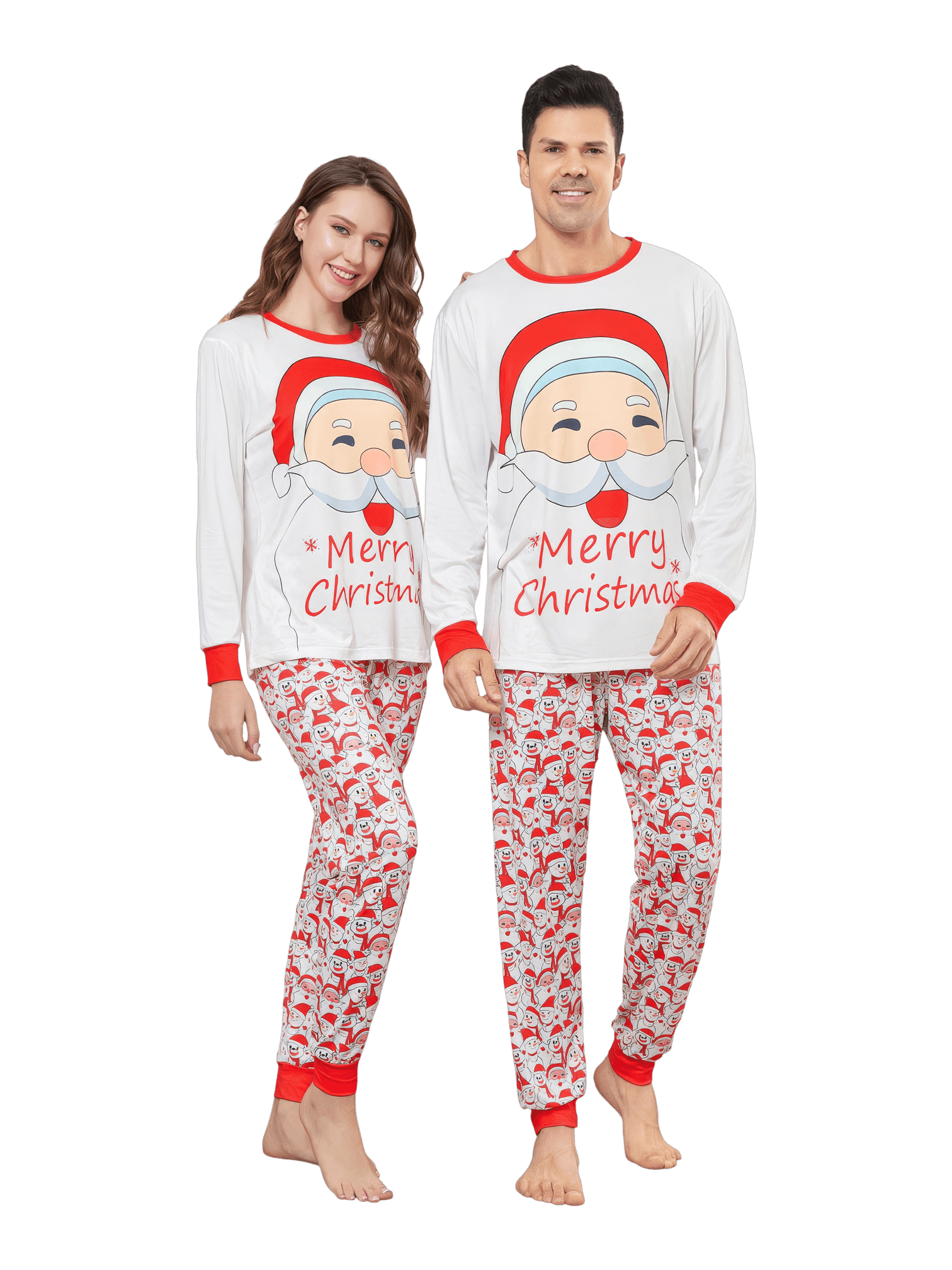 Family Christmas pyjamas, Ghibli style, Father Christmas motif