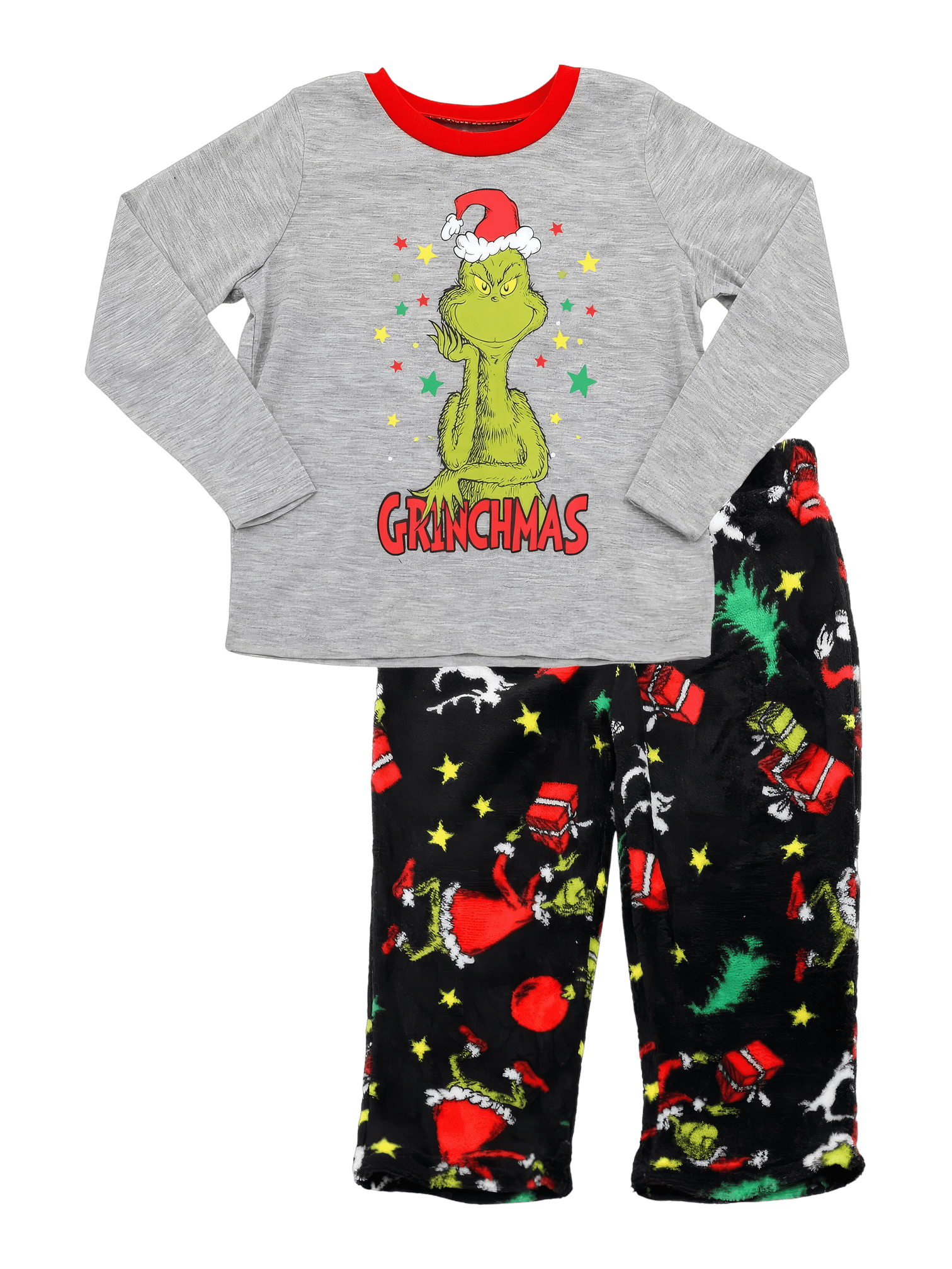 Matching Grey and black grinchmas family pyjamas