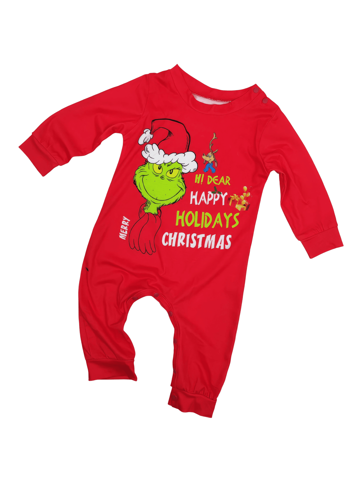 Grinch pyjamas print and Grinch motif, Merry Christmas, family, couples