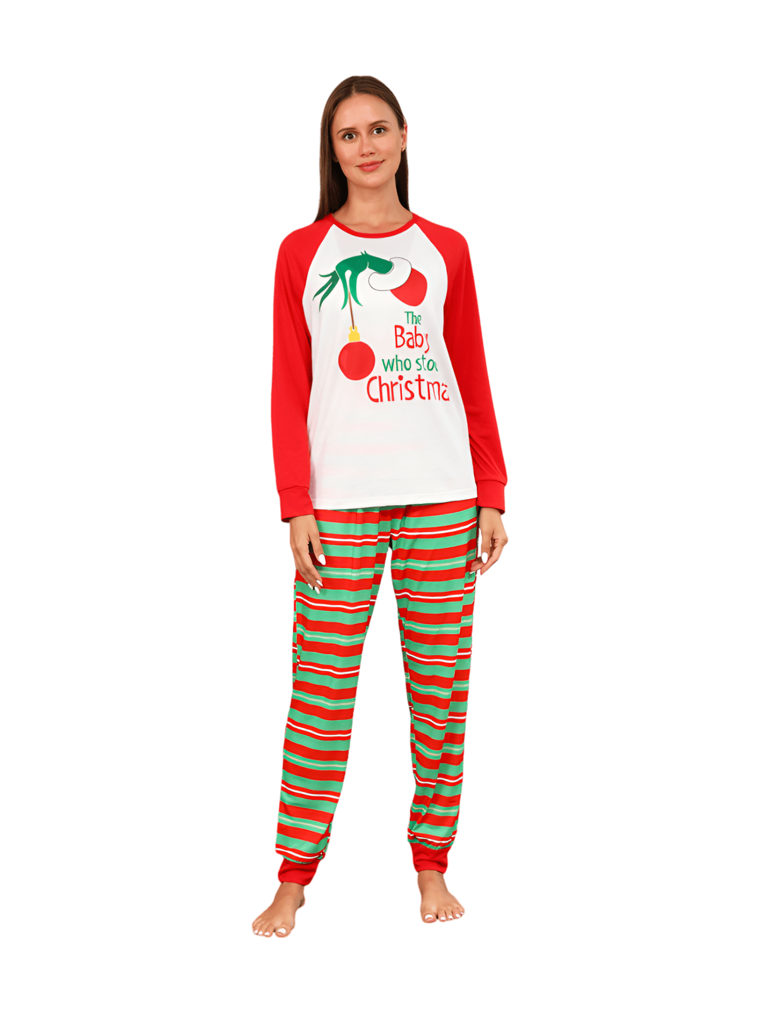 Pigiama Grinchmas per tutta la famiglia, a righe rosse e verdi