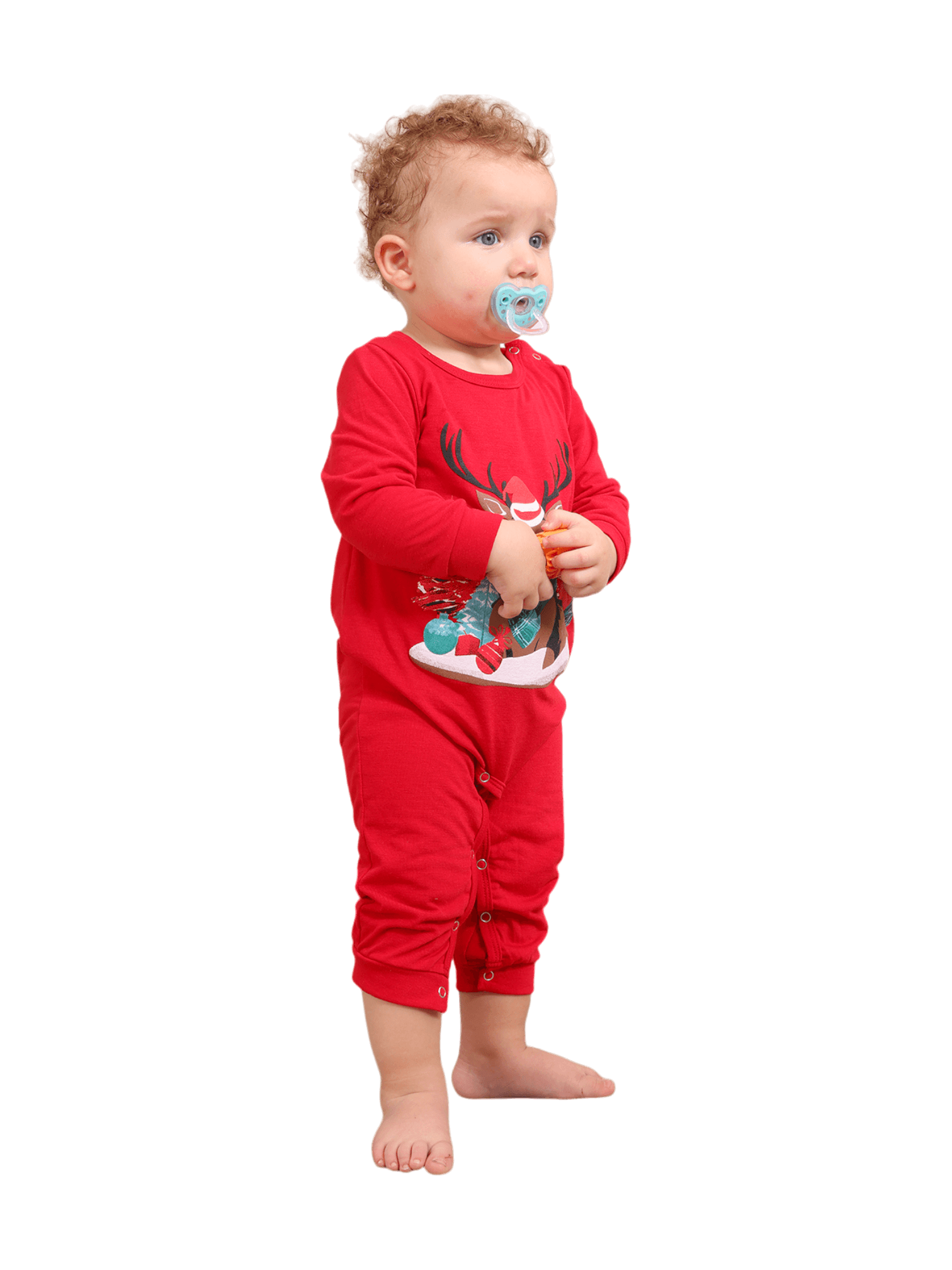 Warmly dressed reindeer waiting for Christmas Matching Pajama