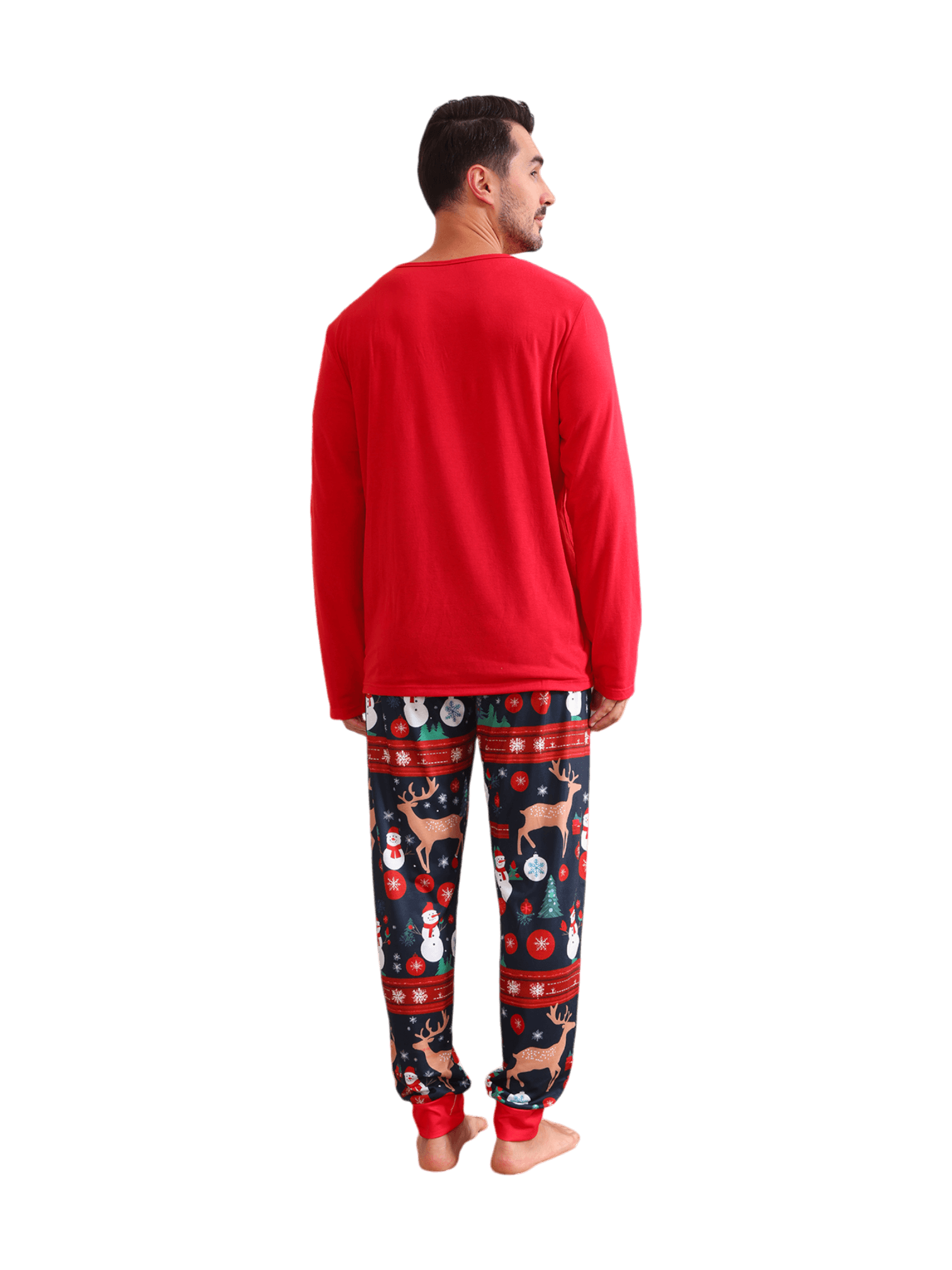 Warmly dressed reindeer waiting for Christmas Matching Pajama