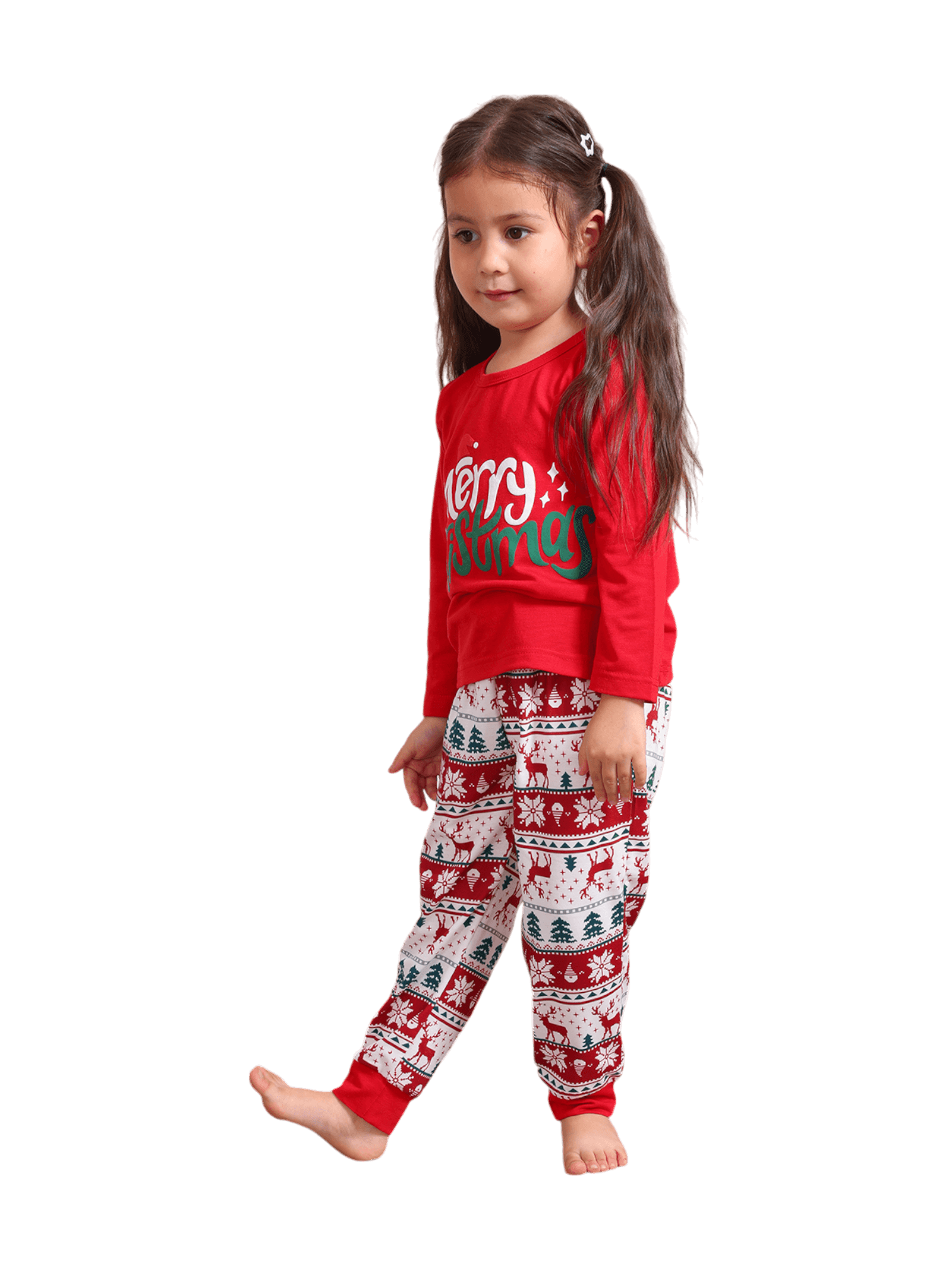 Merry Christmas print in Grinchmas style red pyjama