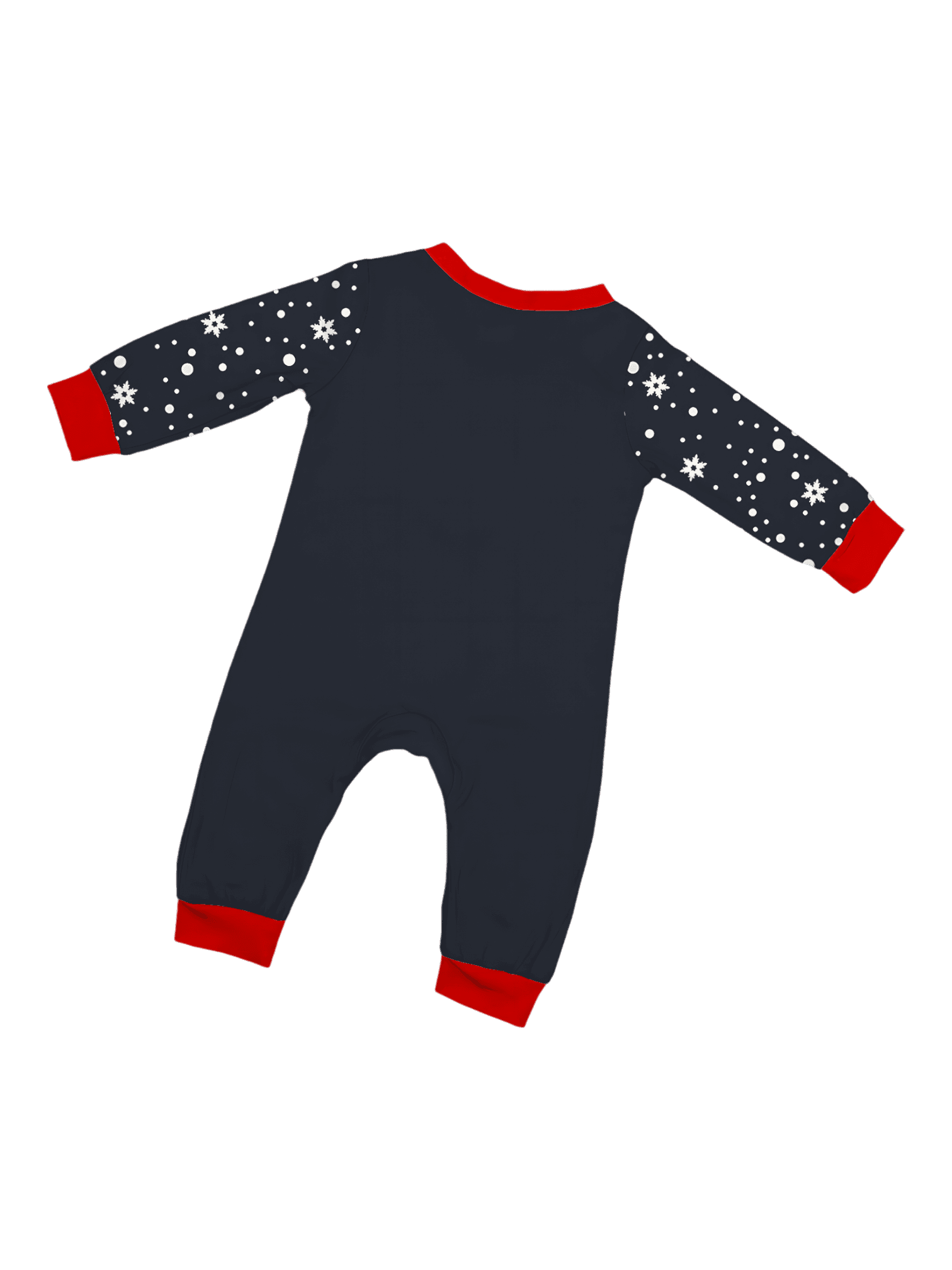 Verschneite Pyjamas, der Weihnachtsmann beschenkt sein kleines Rentier