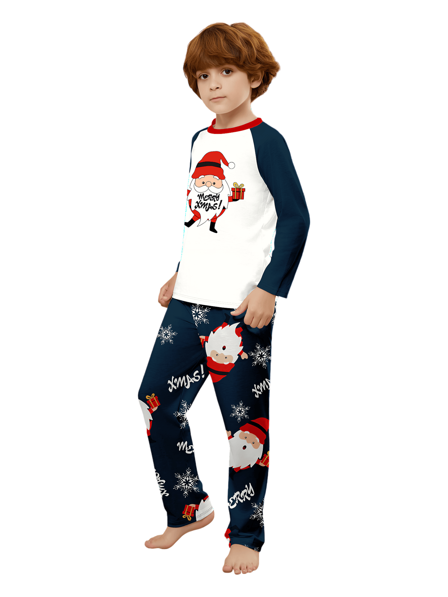 The very bearded Father Christmas, ‘Merry Christmas’ family pajamas, couples