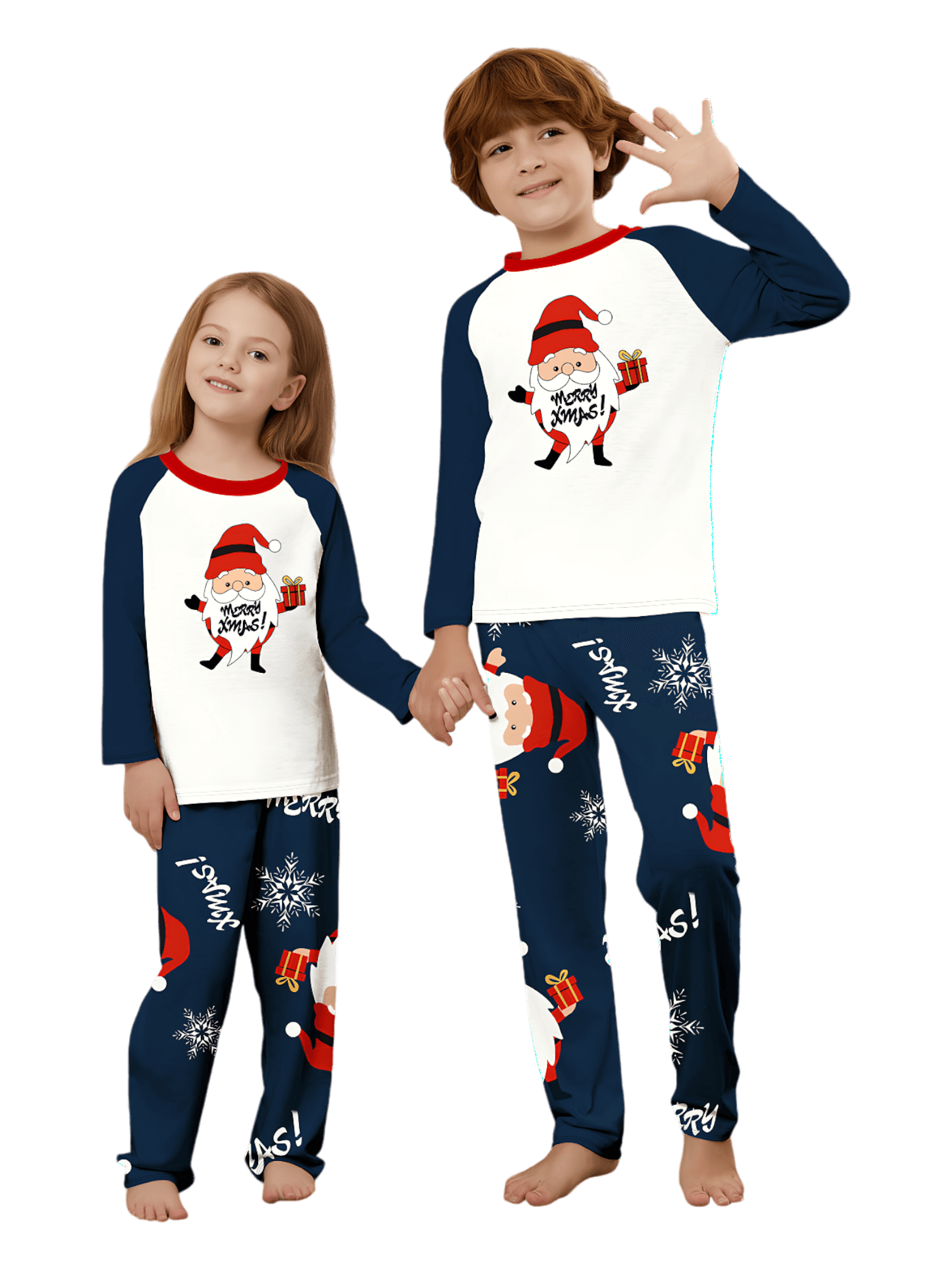The very bearded Father Christmas, ‘Merry Christmas’ family pajamas, couples