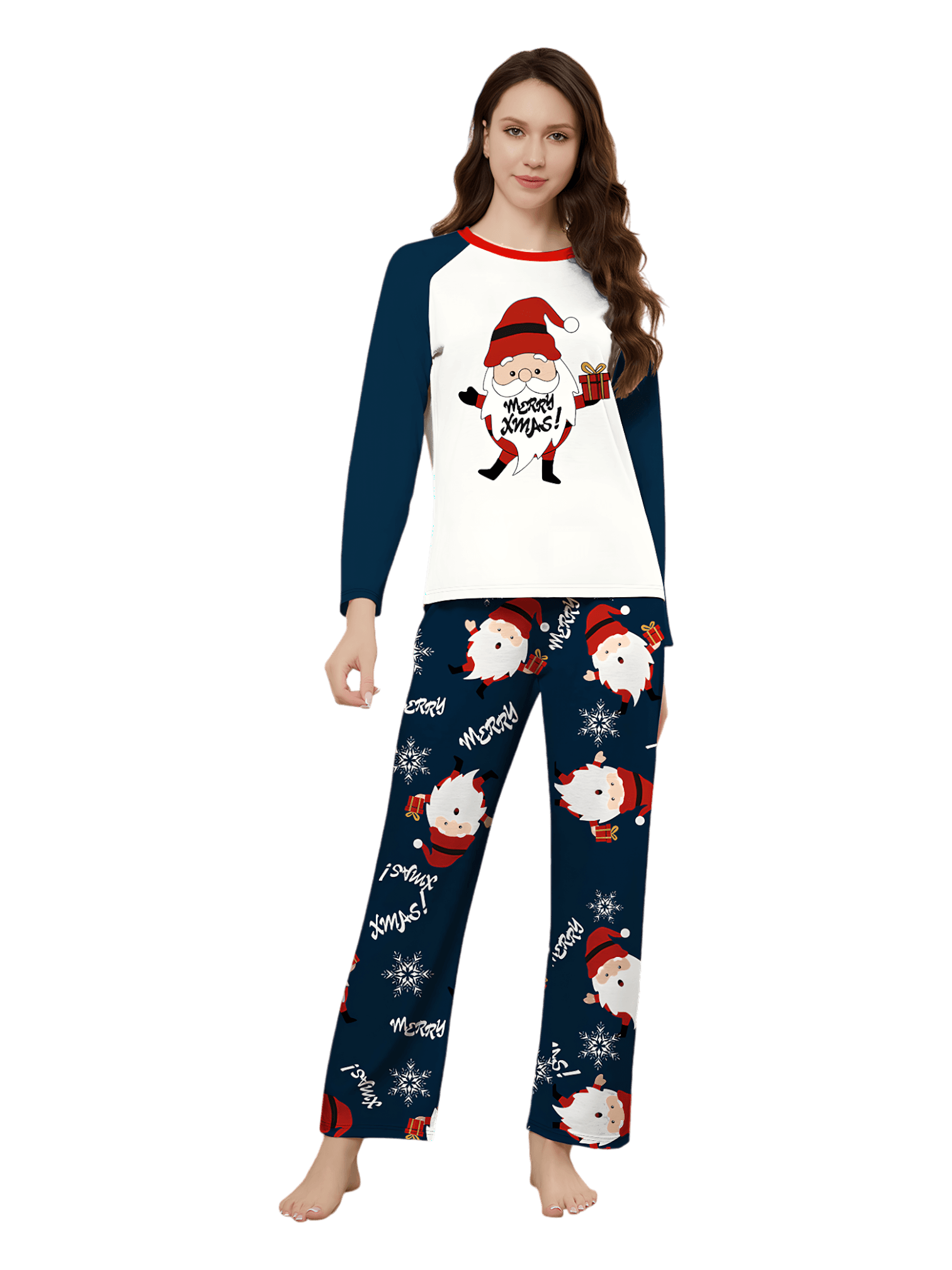 The very bearded Father Christmas, ‘Merry Christmas’ family pajamas, couples