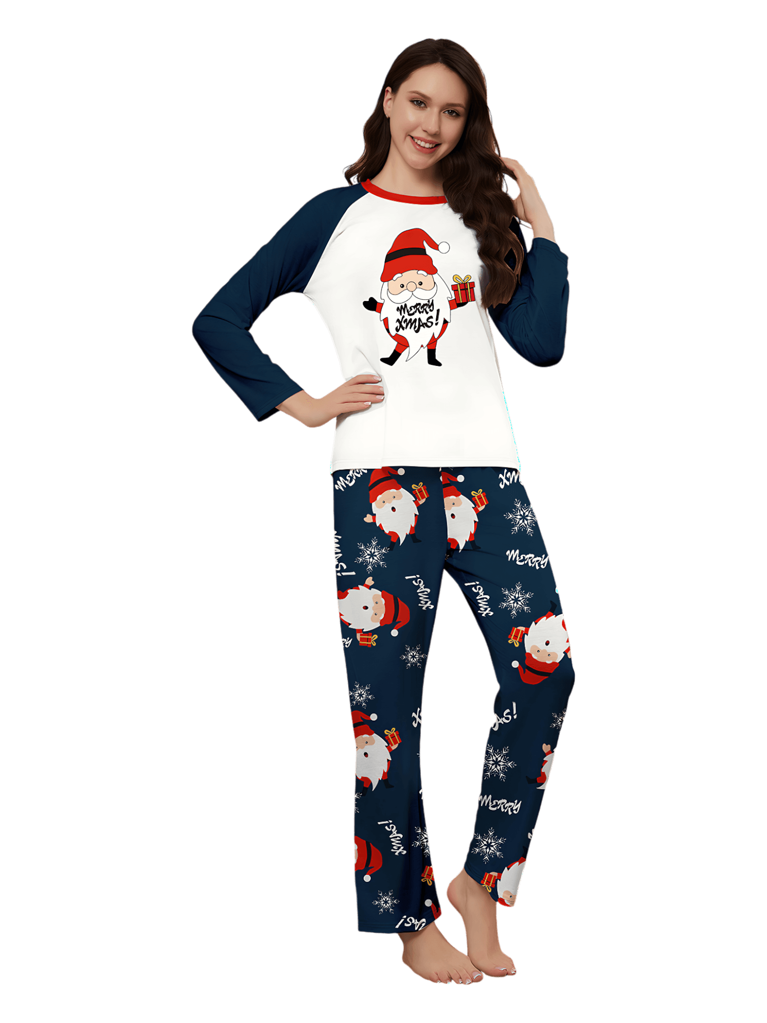 The very bearded Father Christmas, ‘Merry Christmas’ family pajamas, couples