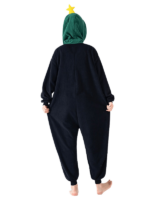 Pijama Navideño negro con dibujo de abeto verde