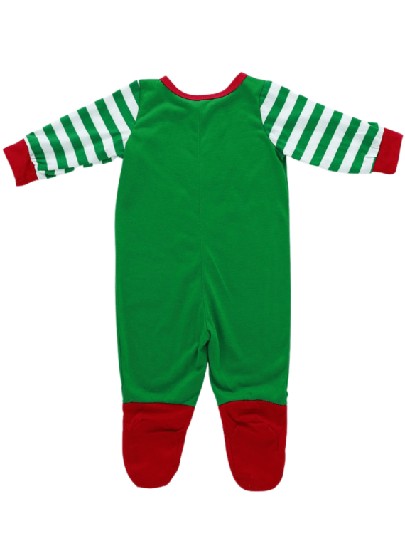 Kerstmis pyjama Kleine Elf Groen Gestreept