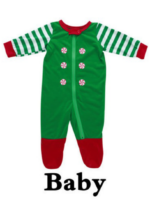 Christmas pajamas Little Green elf striped