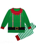 Kerstmis pyjama Kleine Elf Groen Gestreept