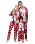 Christmas pajamas Red reindeer, tiles style