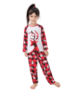 Christmas pajamas Red reindeer, tiles style