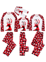 Christmas pajamas Red reindeer, tiles style