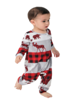 Christmas pyjamas caribou bear and fir tree