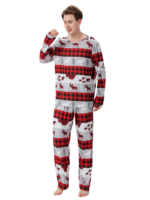 Christmas pyjamas caribou bear and fir tree