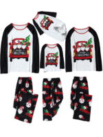 Christmas pyjamas Santa's Trio Taxi, black white