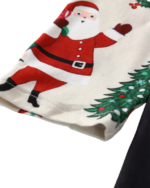 Weihnachtspyjama der Weinliebhaber, weiß, schwarz und rot