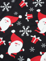 Matchende kerst pyjama, Santa is coming, zwart en rood