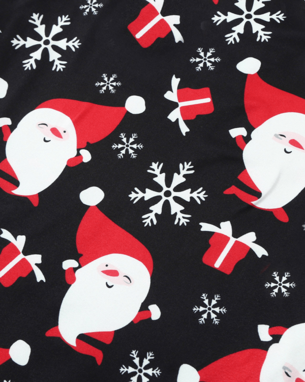 Matching Christmas pyjamas, Santa is Coming, black and red