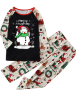 Merry Christmas and Snowman print Christmas pyjamas