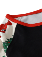 Merry Christmas und Schneemann Druck Weihnachten Pyjamas, weiß und schwarz