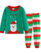 Boy Christmas Pajamas Kids I love Santa green, green and red