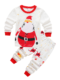 Boy Christmas Pajamas for Kids Funny bearded Santa, white and red