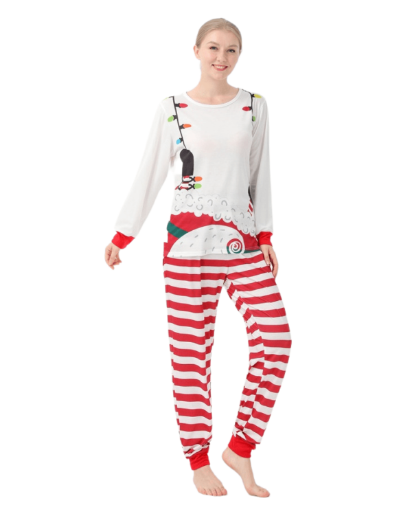 Christmas pajamas Santa Claus tied with a garland