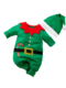 Christmas pyjamas baby green elf with hat, green and red