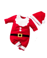 Pijama de Navidad para recién nacidos y bebés, pequeño Papá Noel, rojo y blanco