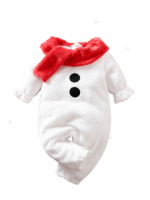 Christmas pajamas snowman for babies and newborns, white and red
