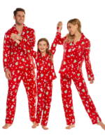 Elegante pijama navideño rojo y blanco