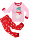 Girl Christmas Pajamas Snowman Pink