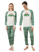 Groene en zachte kerstpyjama met kerstmotieven