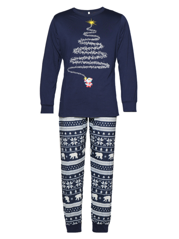 Matching Christmas Pajamas Starry Magic Tree, Families, Couples, Black and White