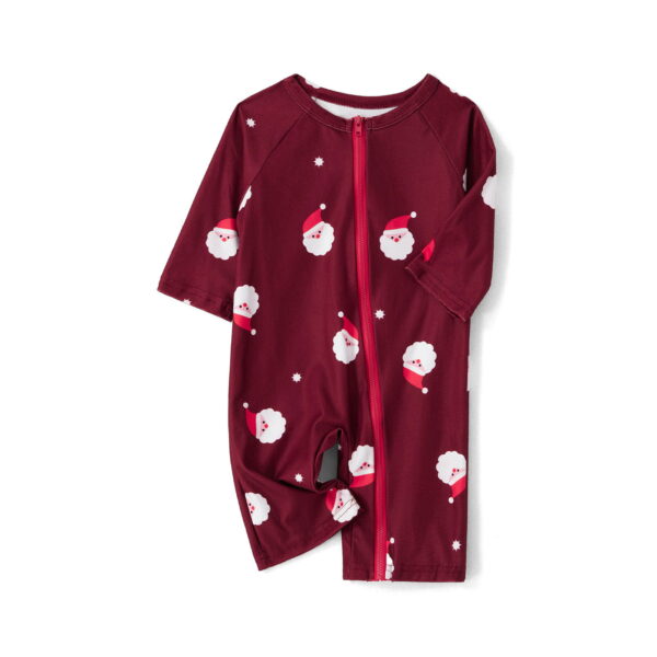 Christmas pyjamas Santa's head burgundy