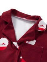 Christmas pyjamas Santa's head burgundy