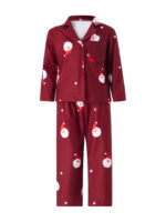 Christmas pyjamas Santa's head burgundy