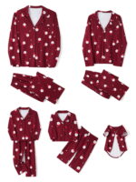 Christmas pyjamas Santa's head burgundy