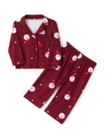 Christmas pyjamas Santa's head burgundy