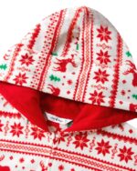 Christmas pyjama suit with red winter pattern