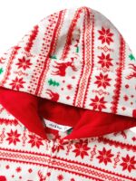Christmas pyjama suit with red winter pattern