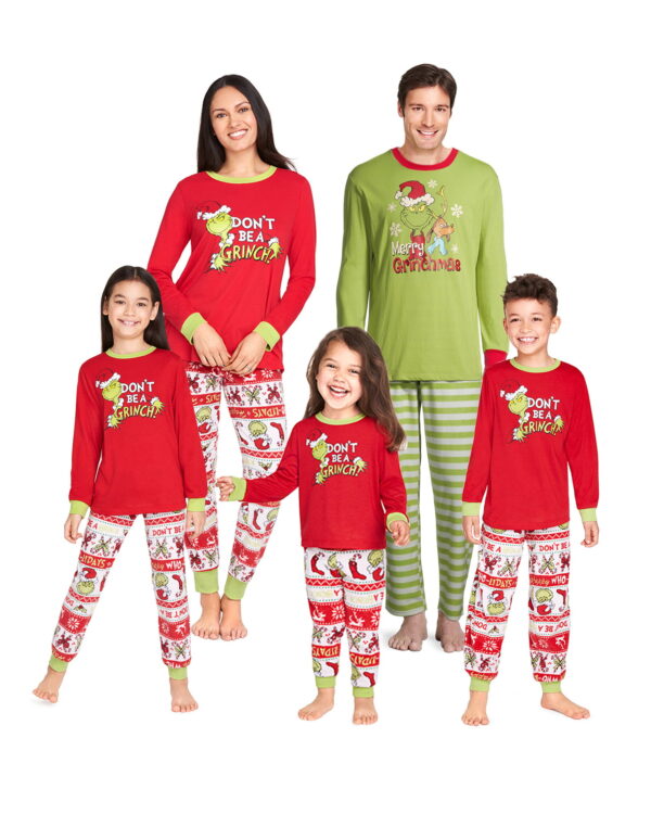 Pijama familiar de Navidad Feliz Grinchmas