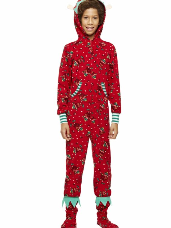 [PRE V3] Christmas pajamas (Reindeer around a tree), red (Copy)