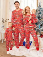 Christmas pyjamas winter with modern design, red